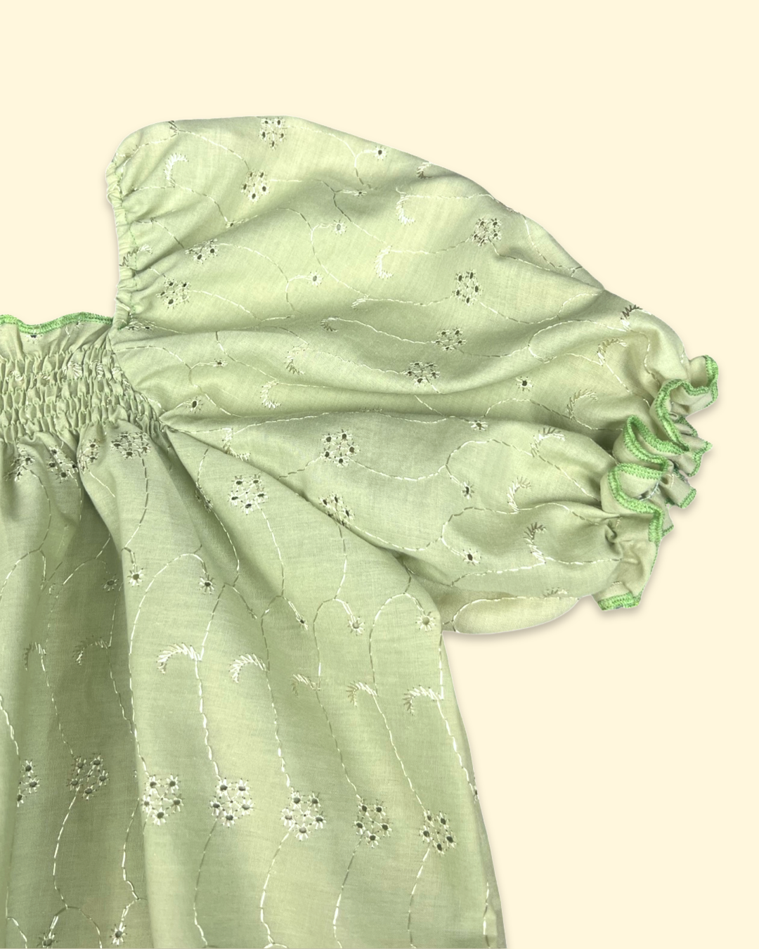 Green Babydoll Shirley Top
