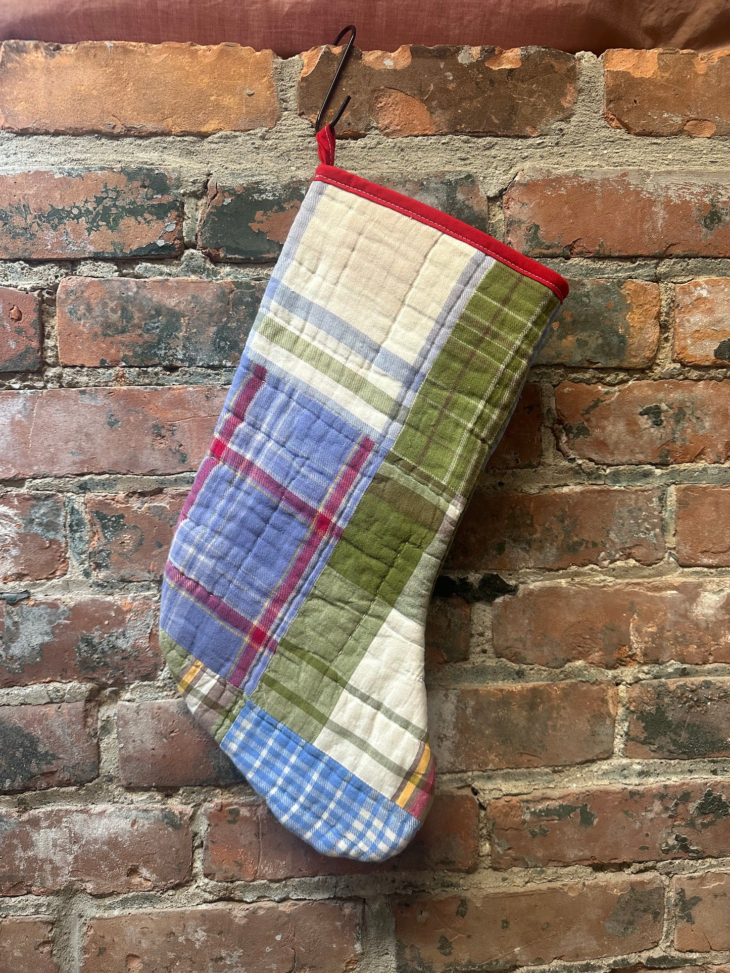 Plaid Patchwork Quilted Stocking