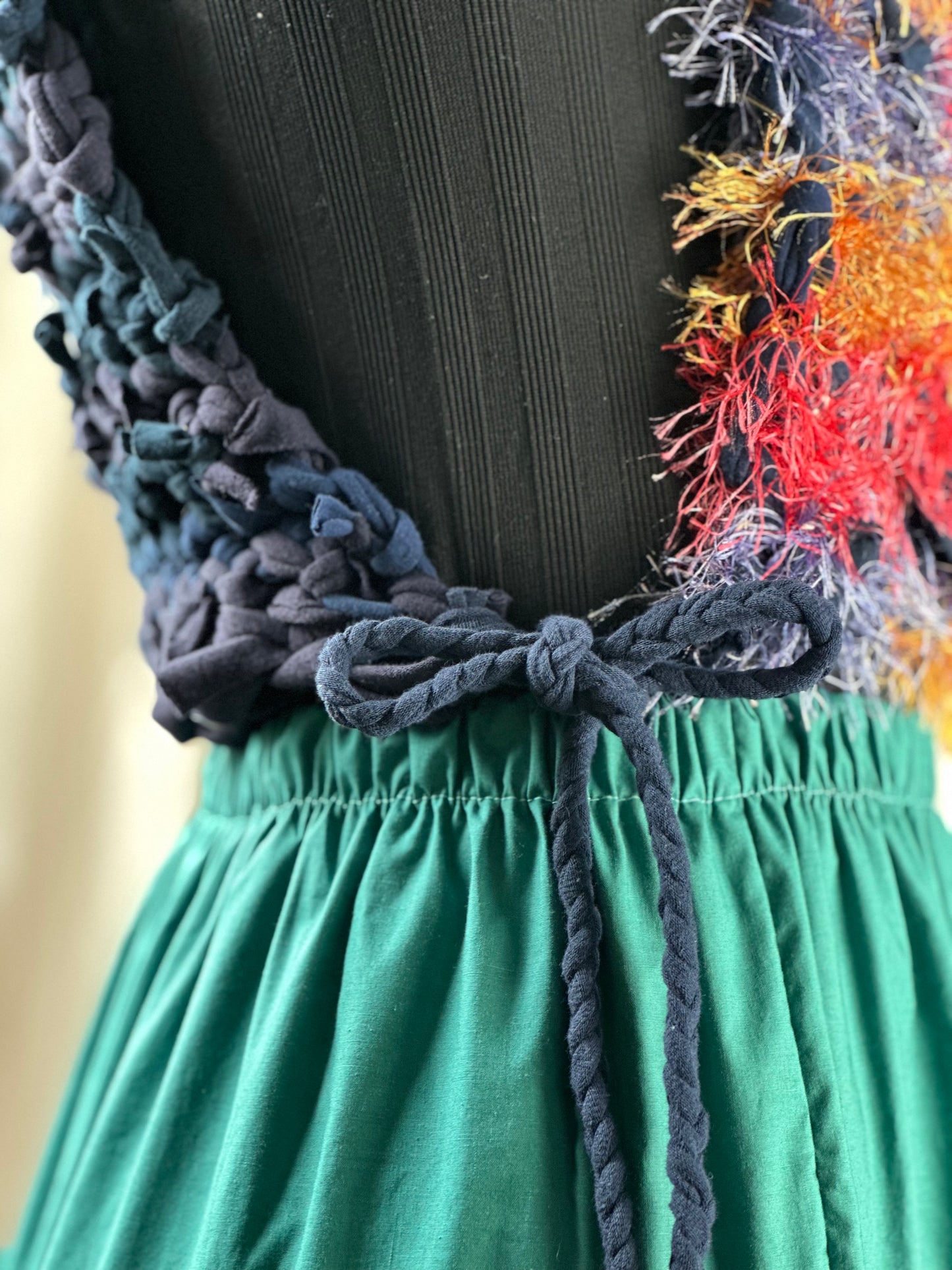 Fuzzy Crochet Smock Top