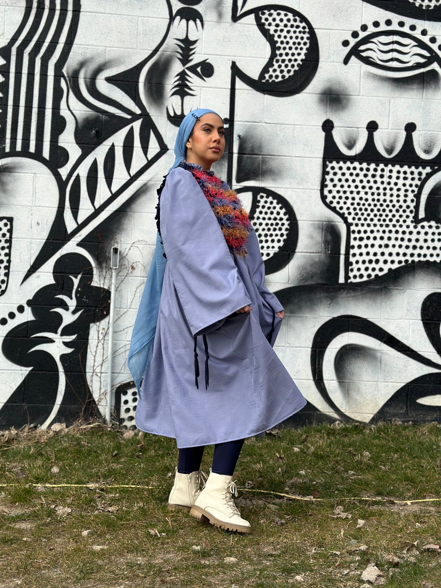 Periwinkle Turtleneck Midi Dress