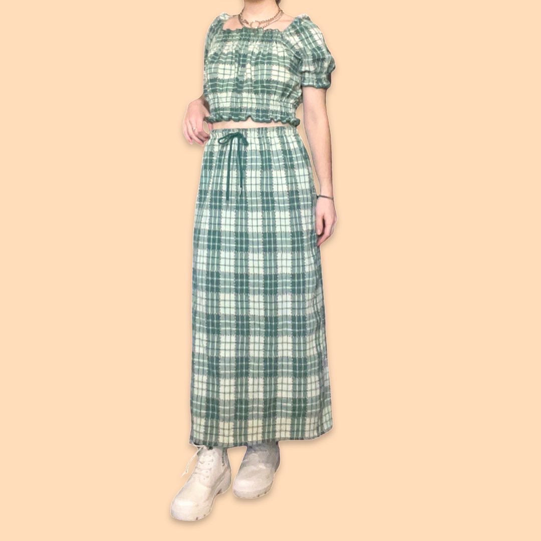 Green Plaid Set