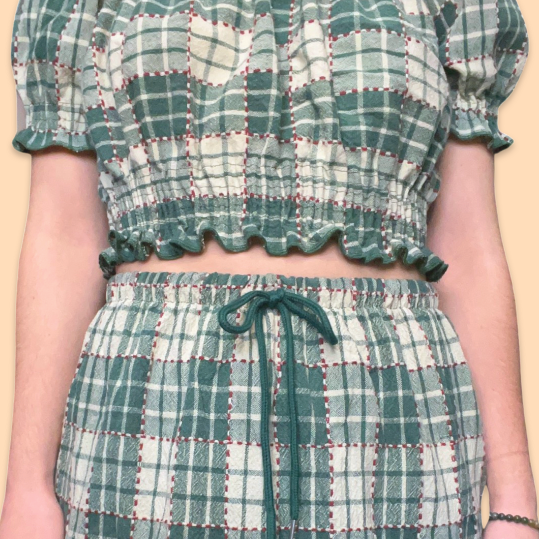 Green Plaid Set