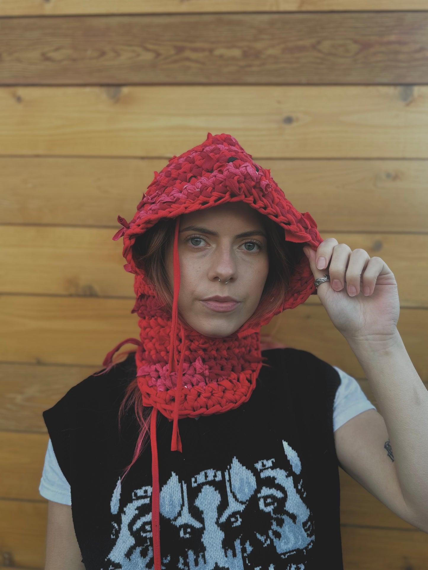 Red Open Face Balaclava