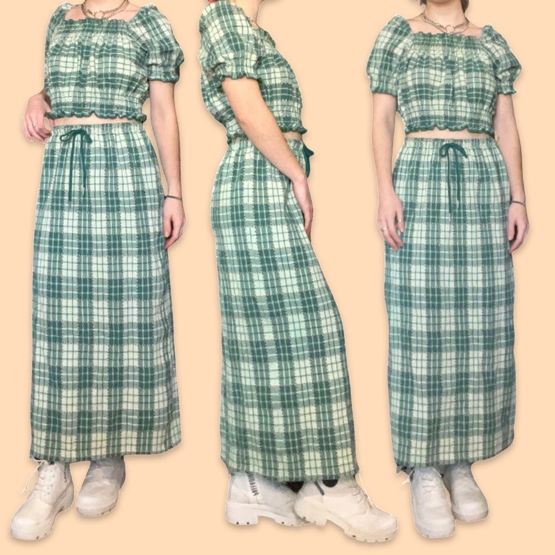Green Plaid Set
