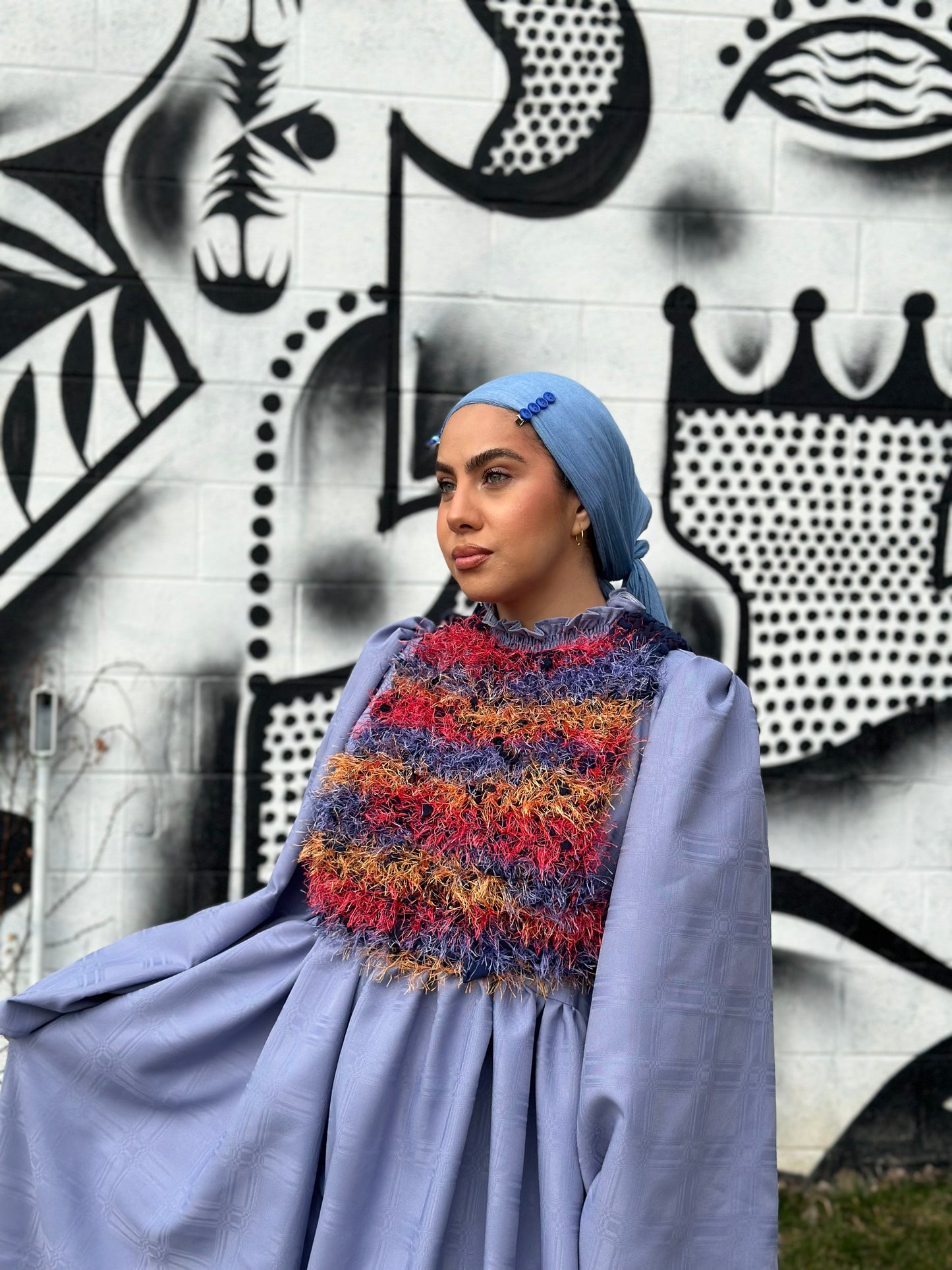 Periwinkle Turtleneck Midi Dress