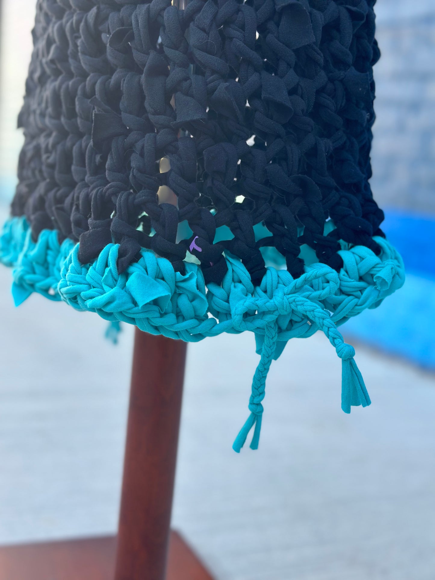 Black/Blue Crochet Set