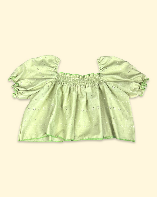 Green Babydoll Shirley Top