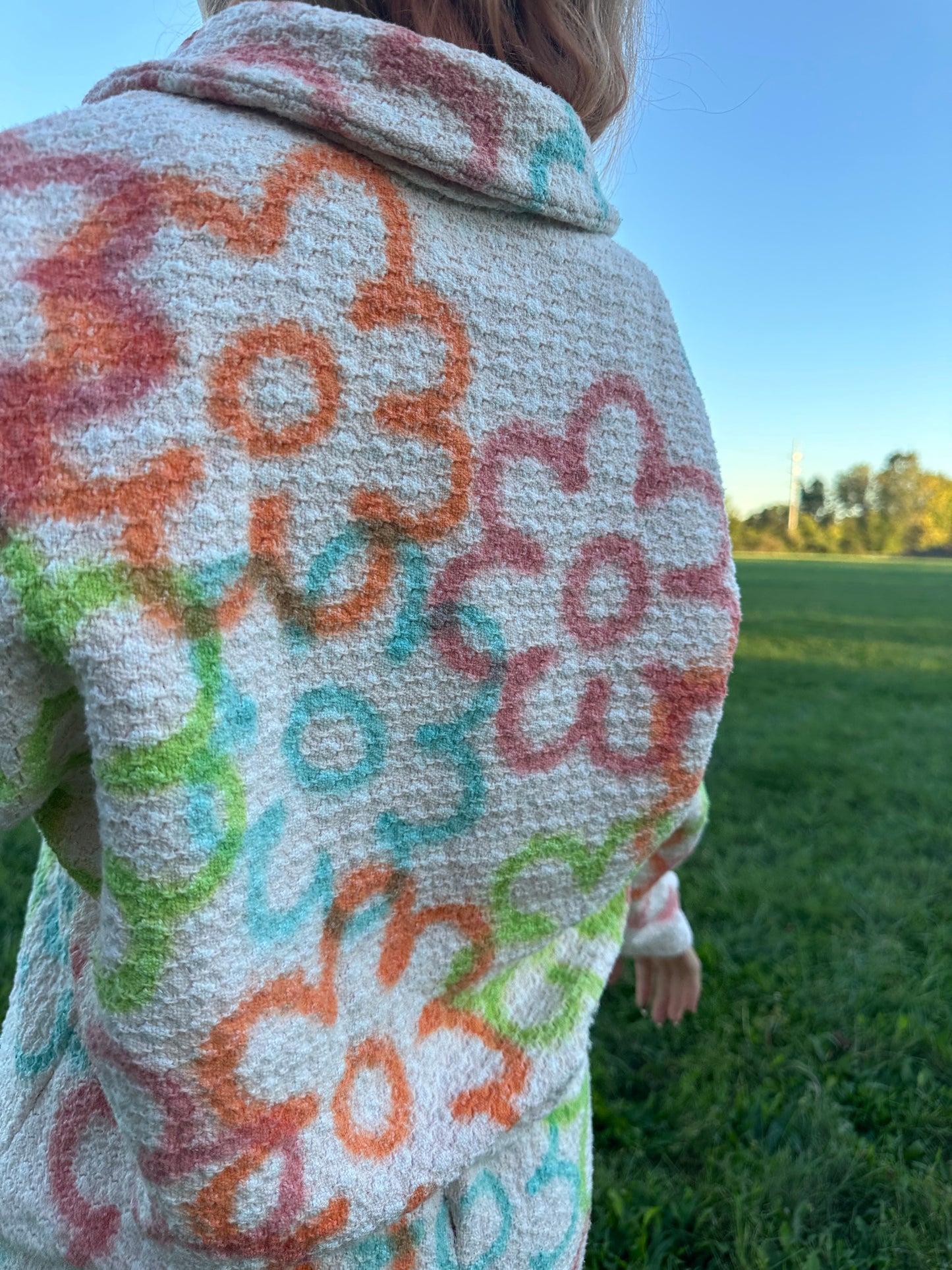 Airbrush Flower Blanket Set