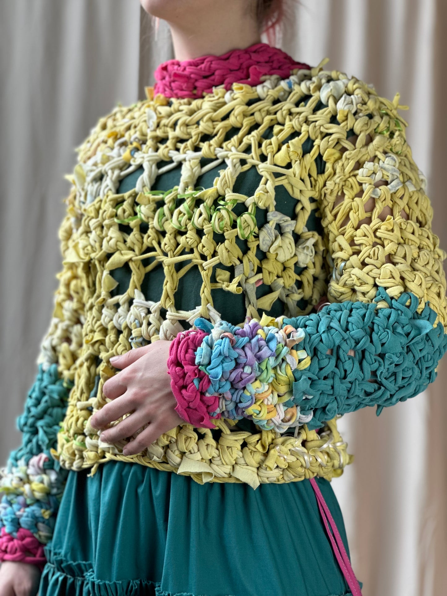 Fruity Popcorn Crochet Sweater