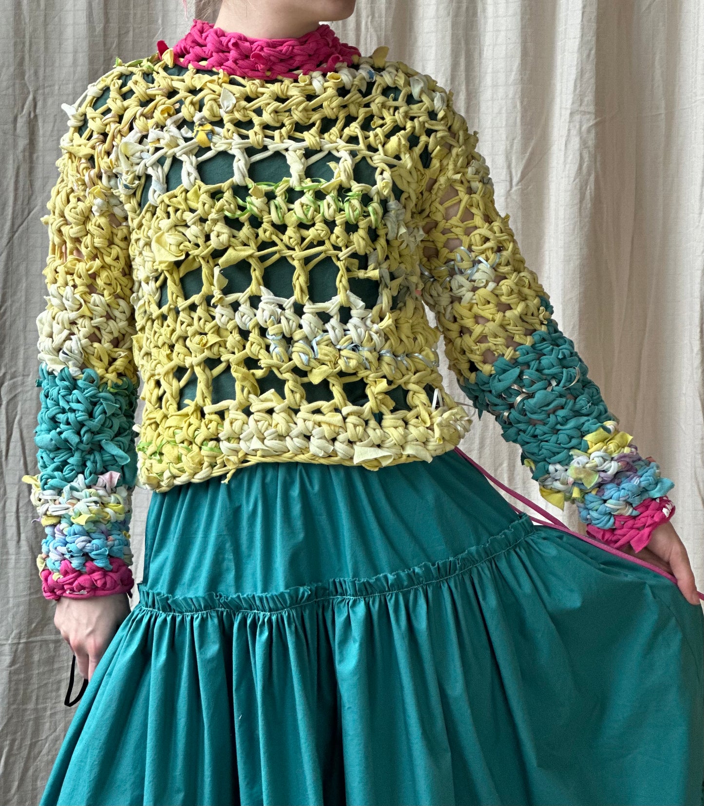Fruity Popcorn Crochet Sweater
