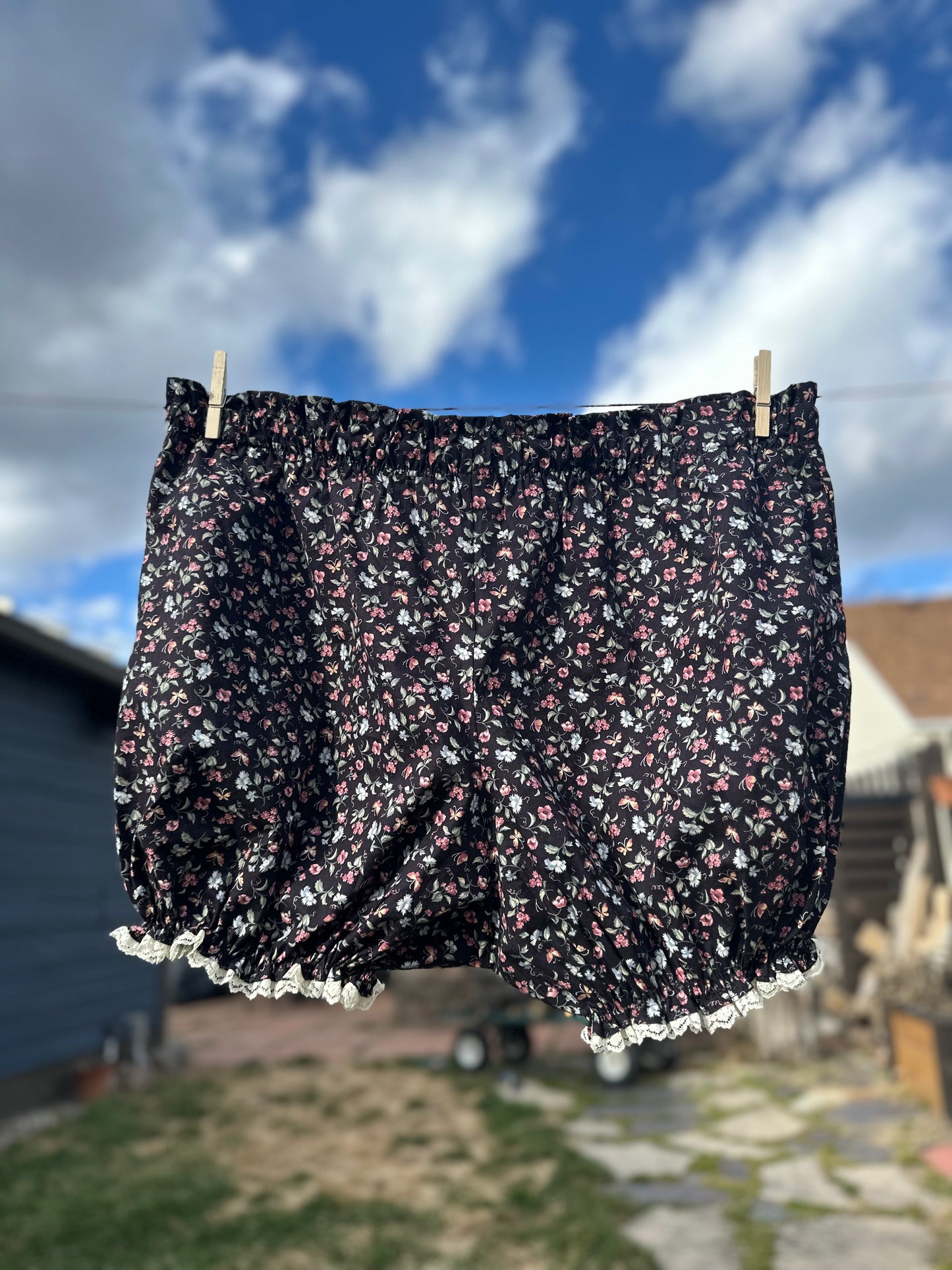 Black Butterfly/Floral Bloomers