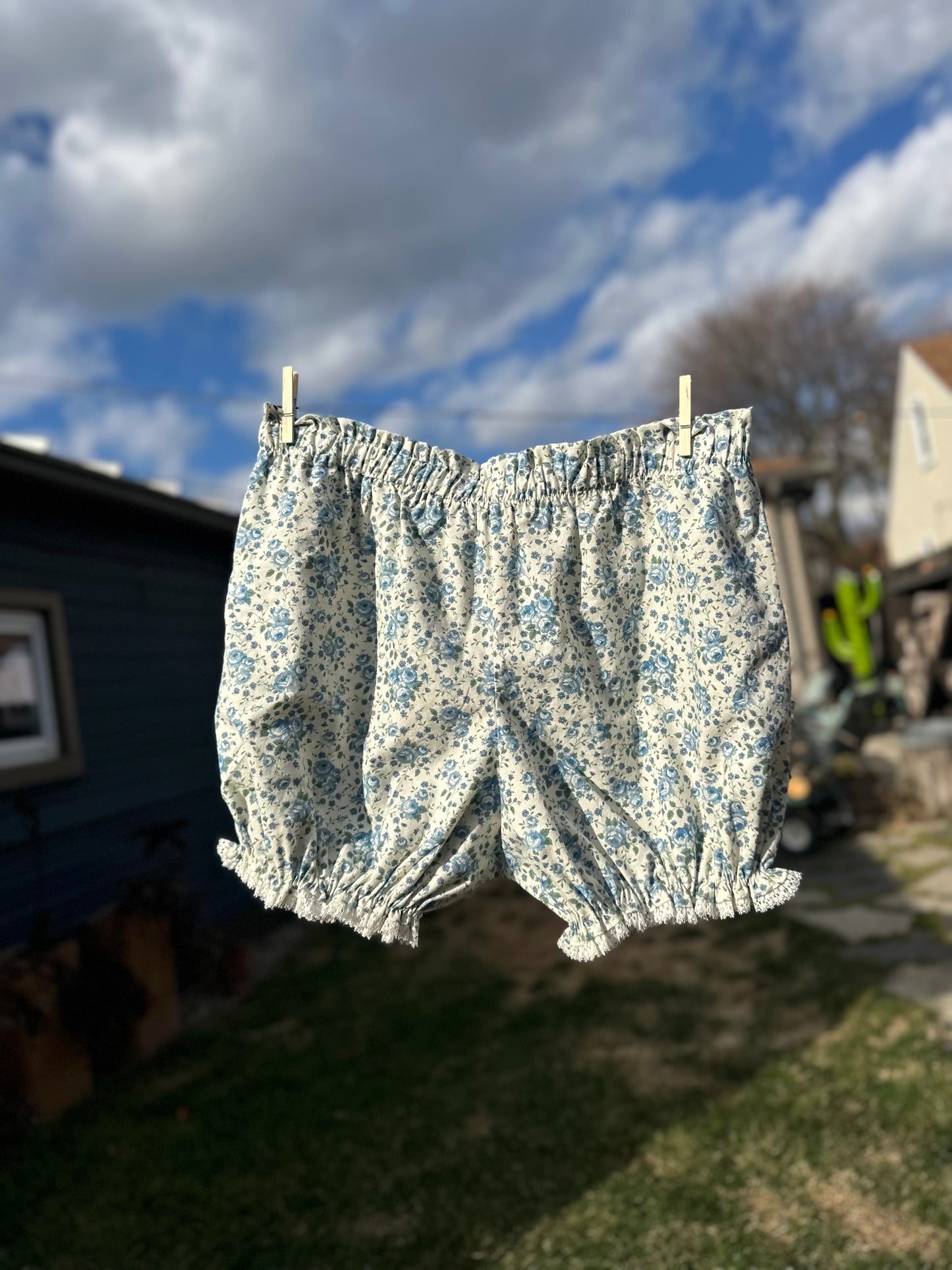 Blue Floral Bloomers