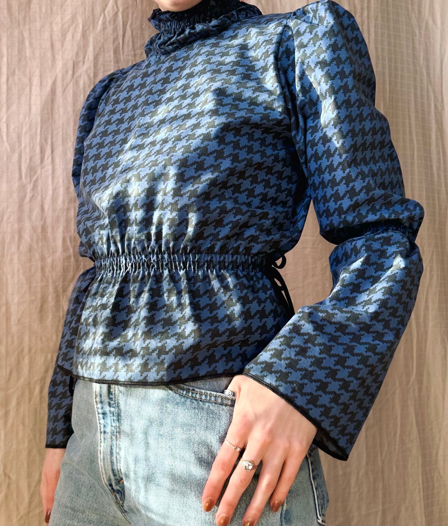 Houndstooth Elizabeth Top