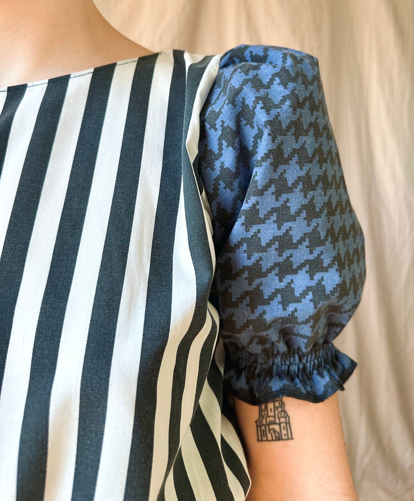 Striped Ruched Top