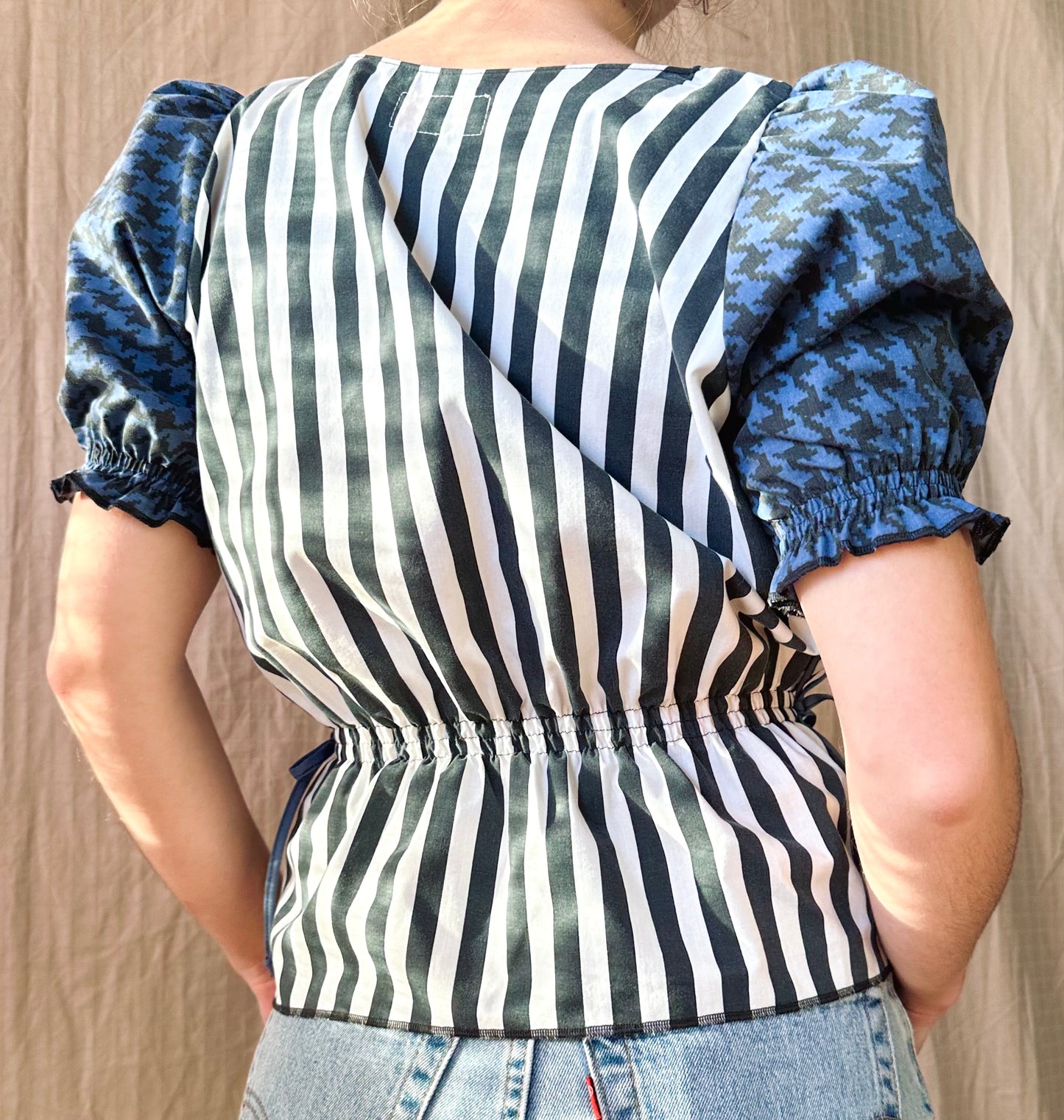 Striped Ruched Top