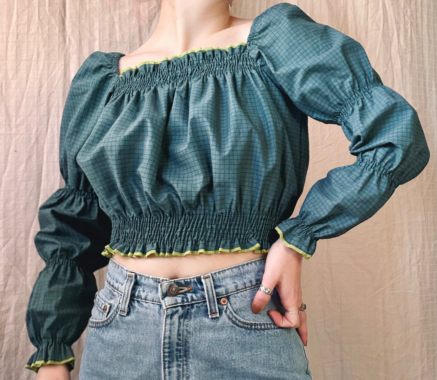 Teal Shirley Top