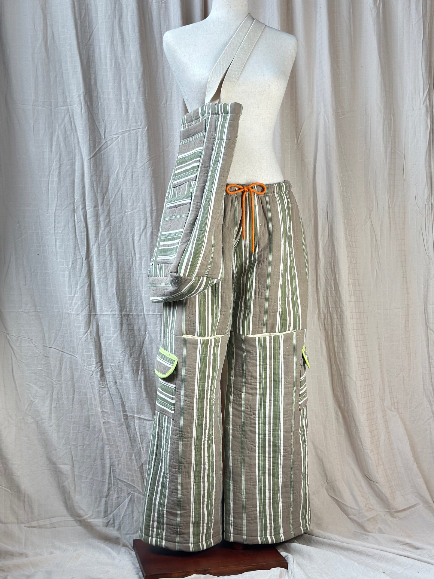 Striped Quilted Monster Tote