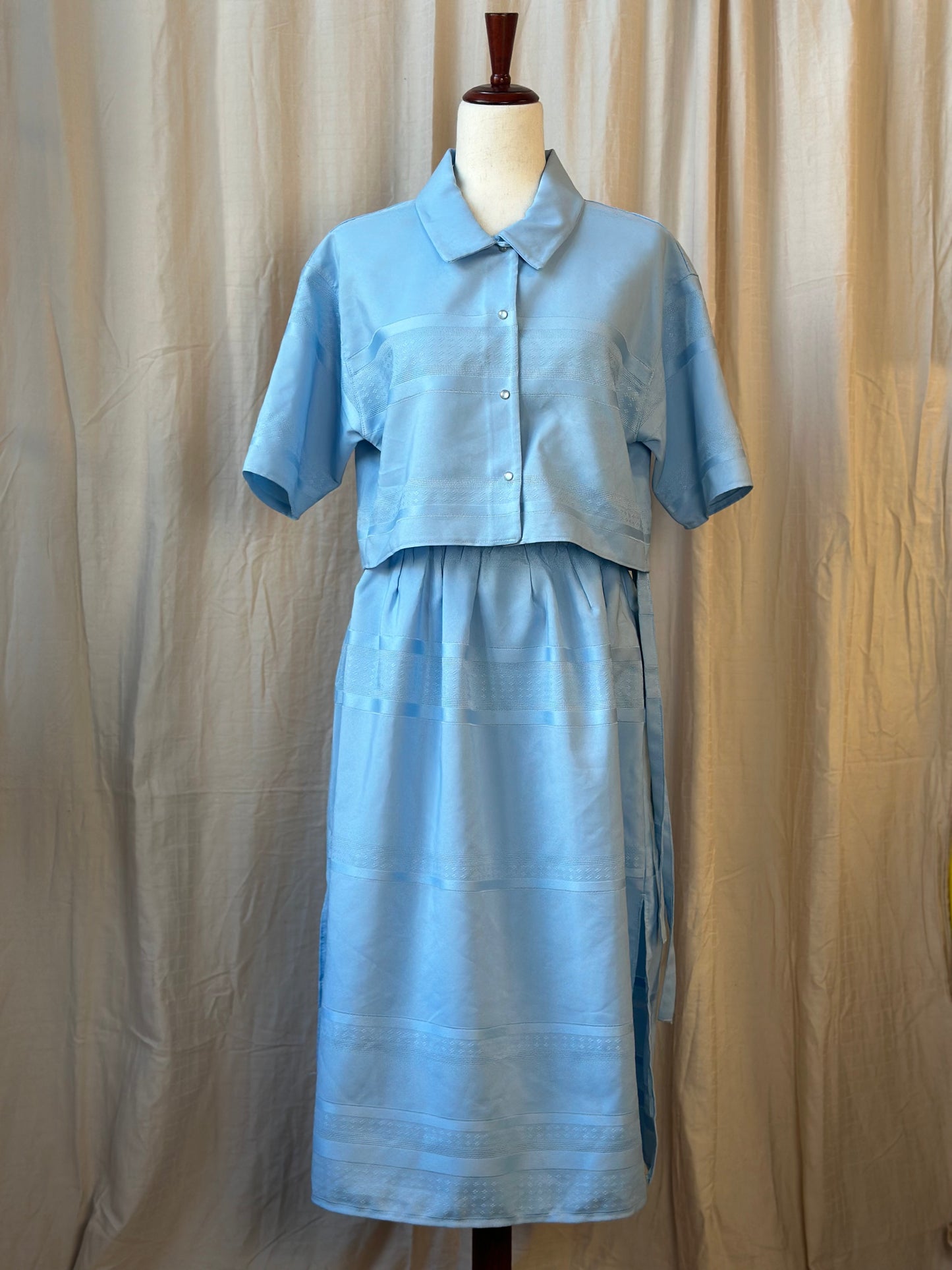 Baby Blue Midi Skirt