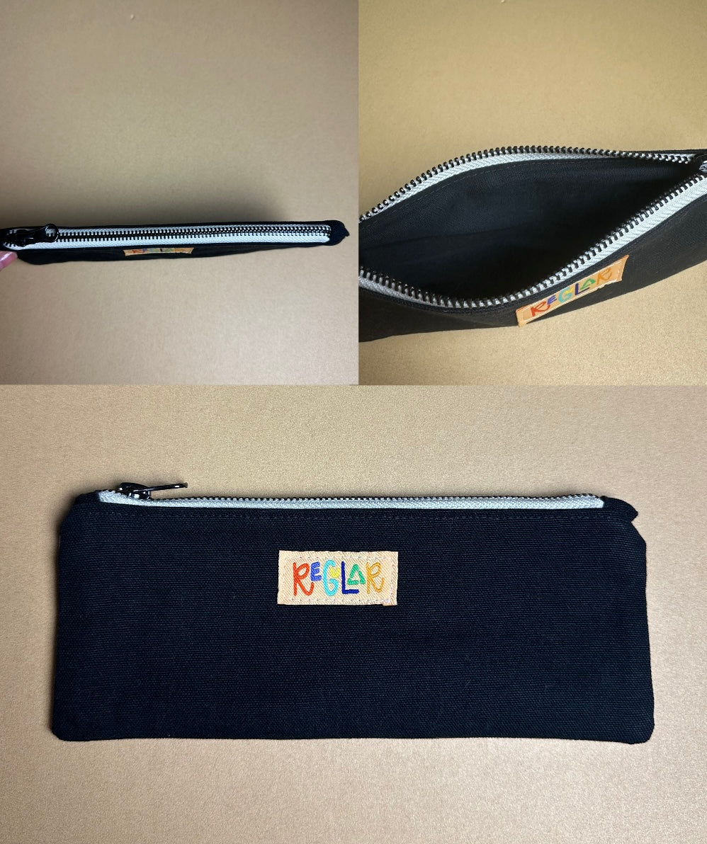 Black/White Small Zipper Pouch