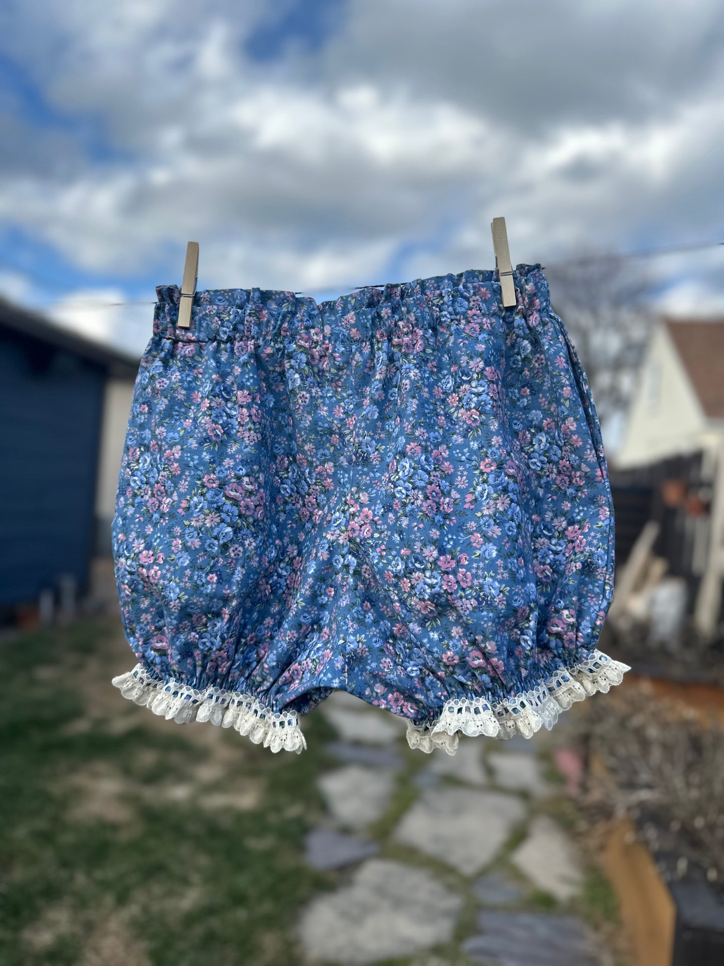 Blue/Pink Floral Bloomers