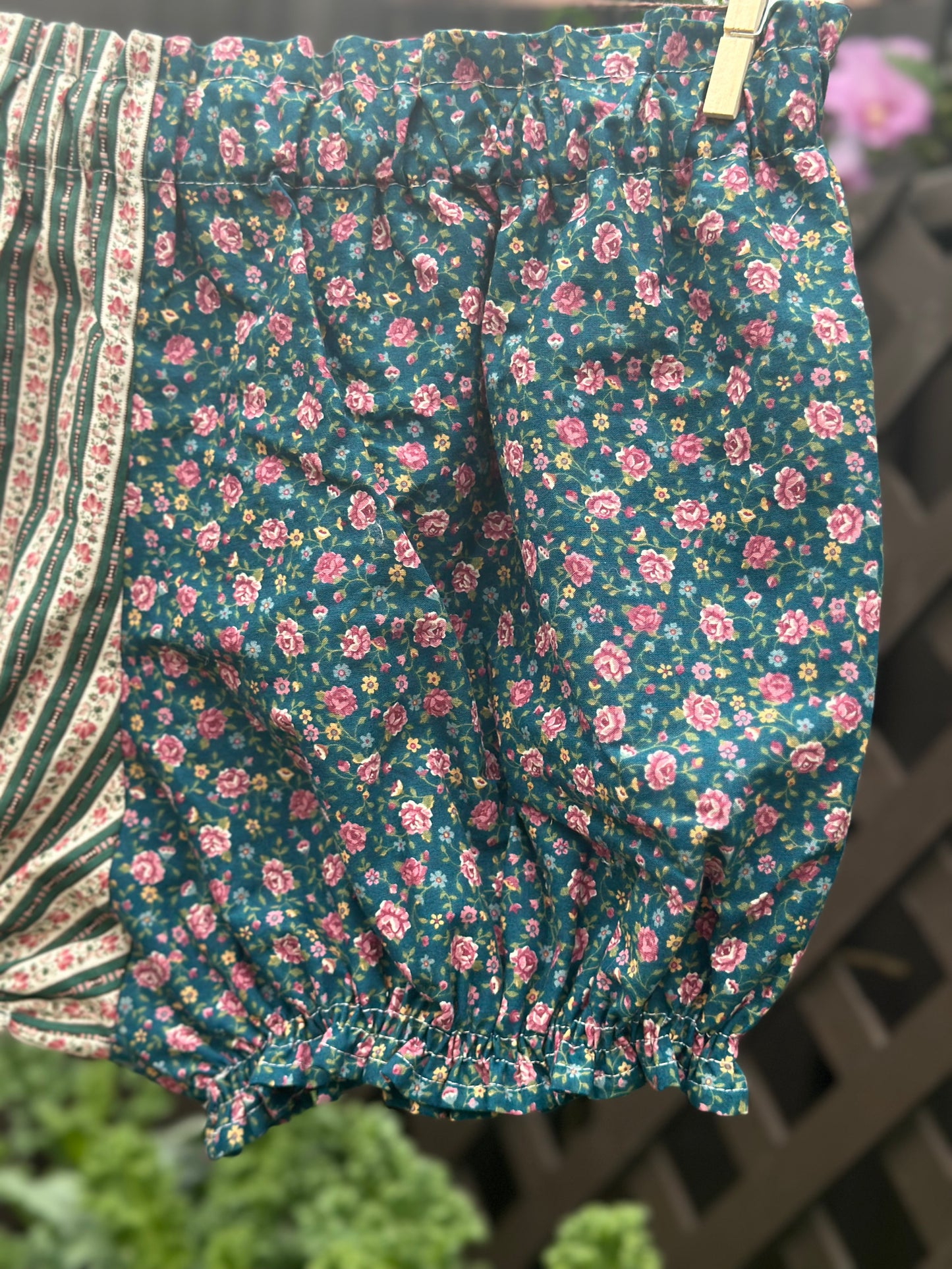 Teal/Pink Floral Bloomers (XL)