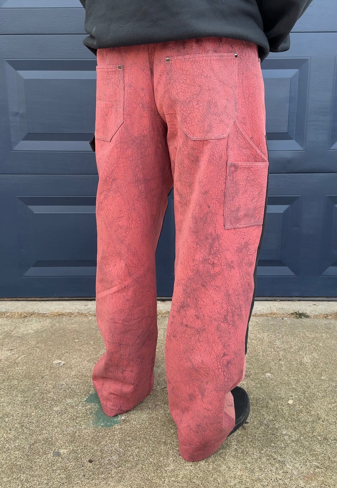 Crackle/Black Double Front Pants 33x32