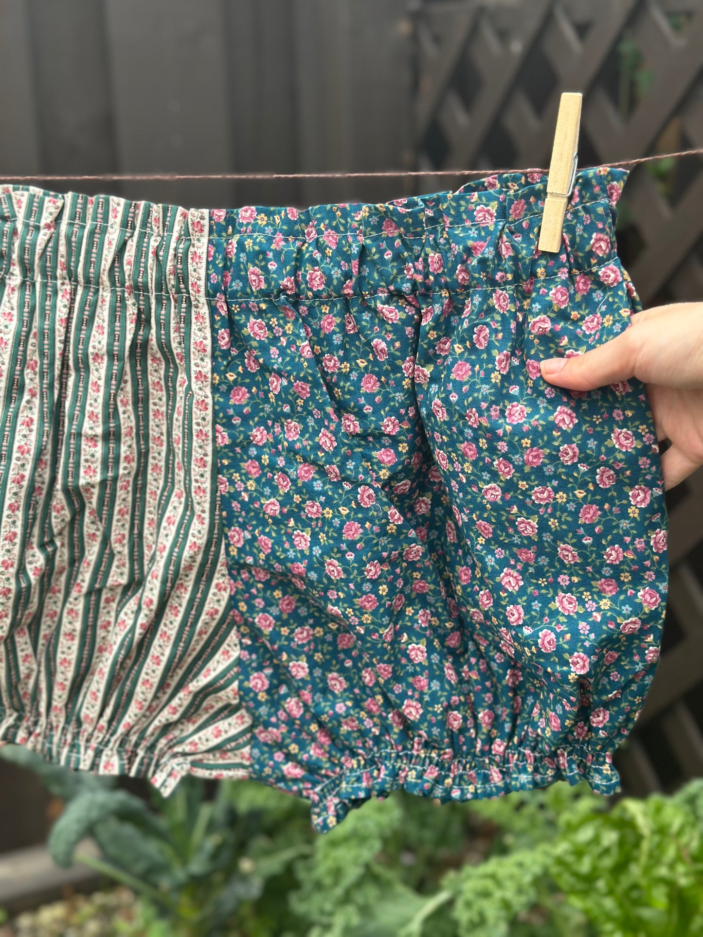 Teal/Pink Floral Bloomers (XL)
