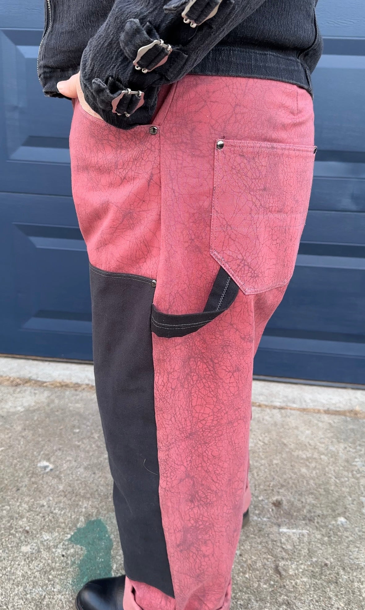 Crackle/Black Double Front Pants 33x32