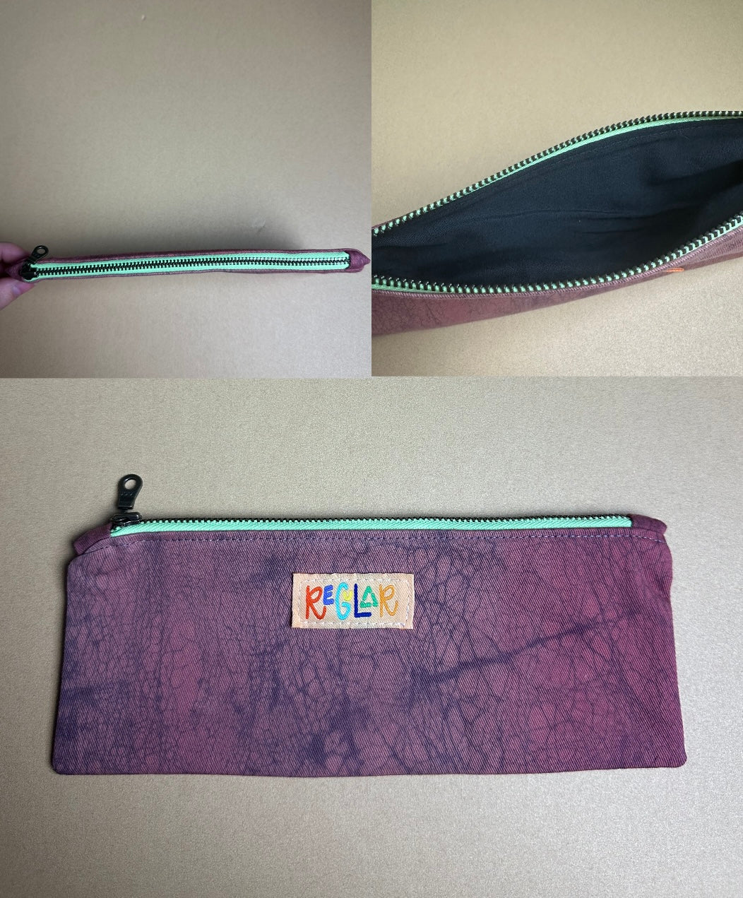 Crackle/Neon Small Zipper Pouch