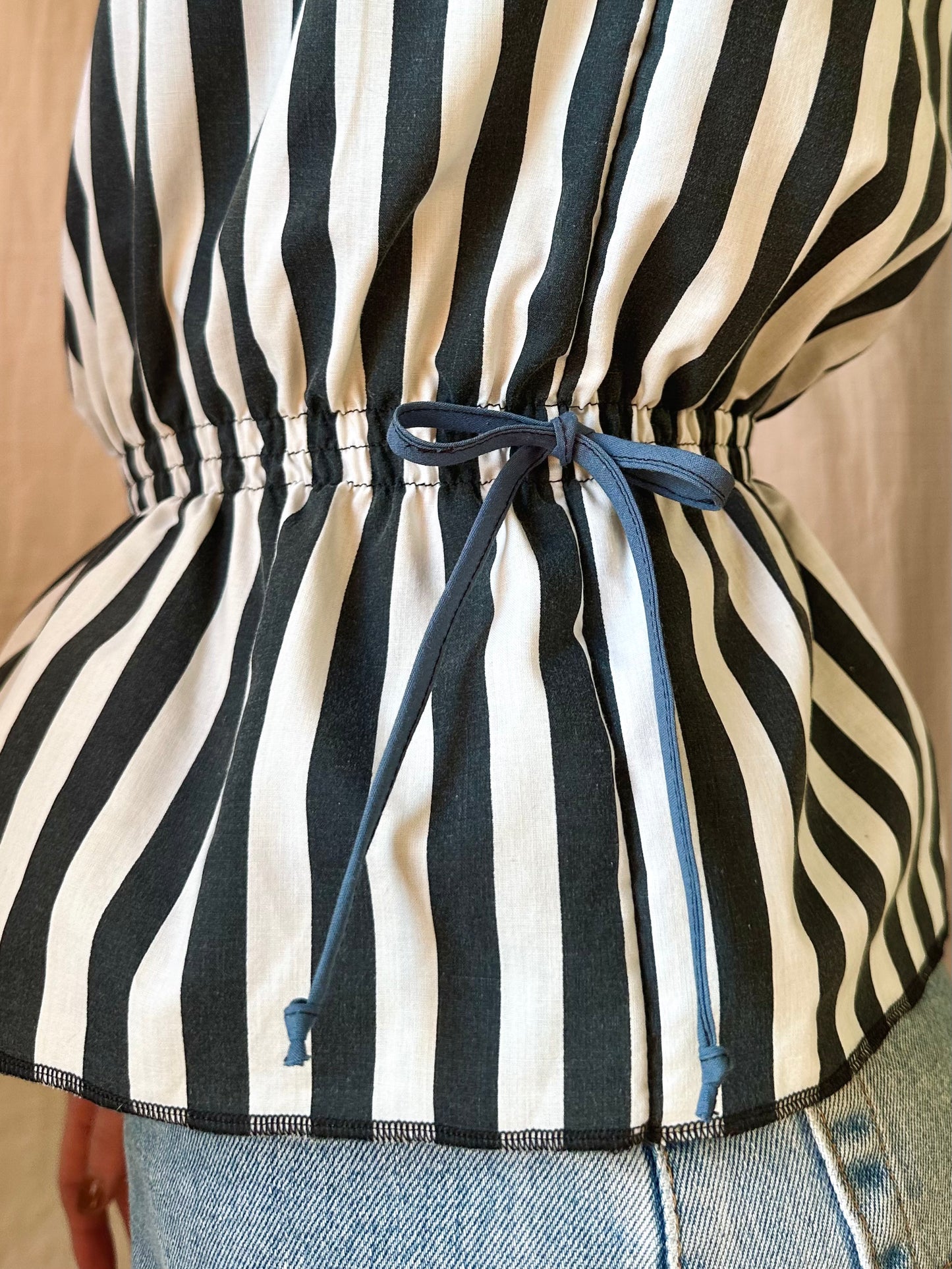 Striped Ruched Top