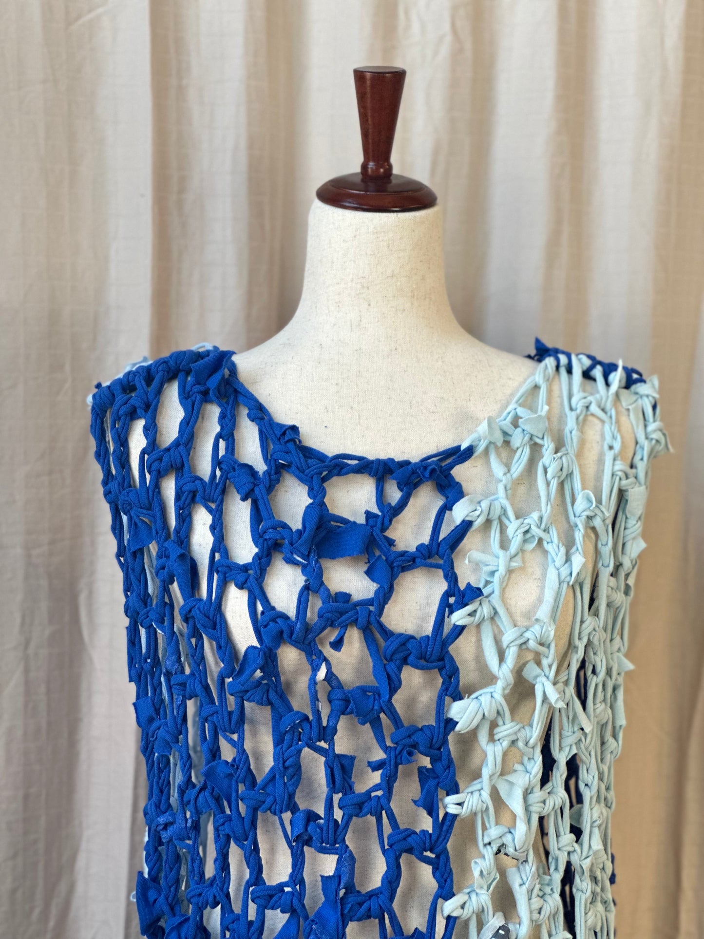 Two-Tone Blue Crochet Overlay