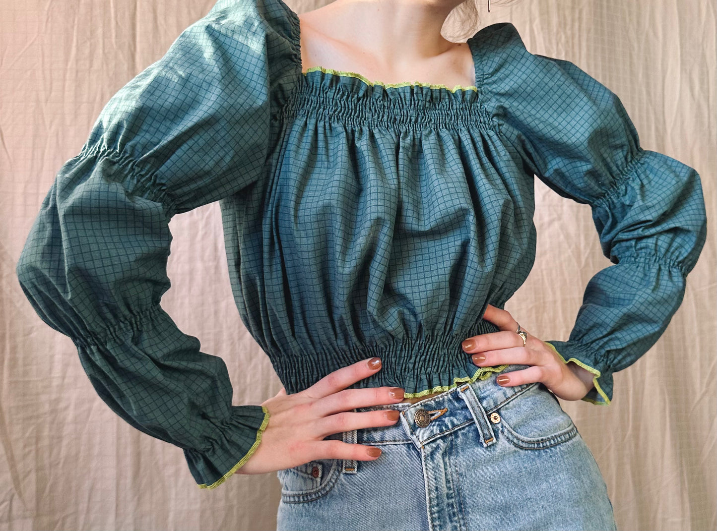 Teal Shirley Top
