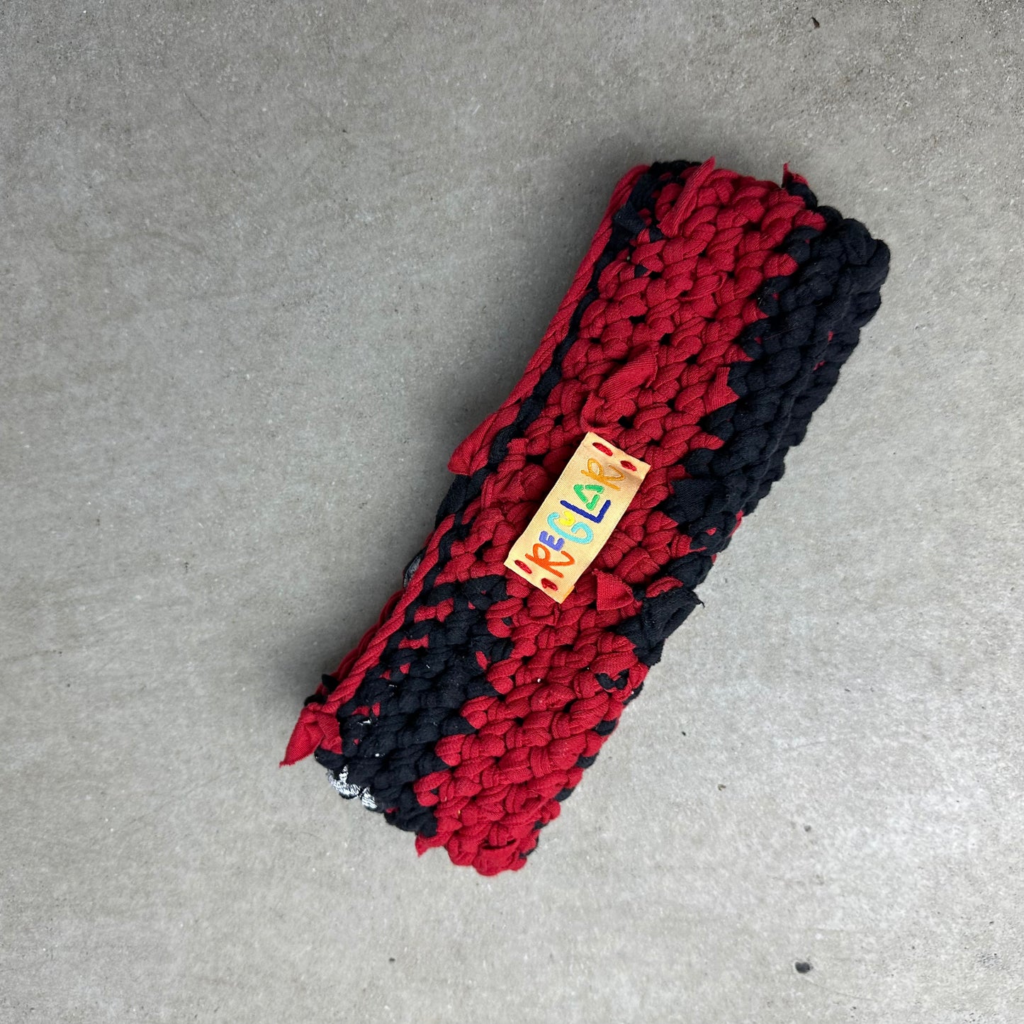 Red/Black Crochet Winter Headband