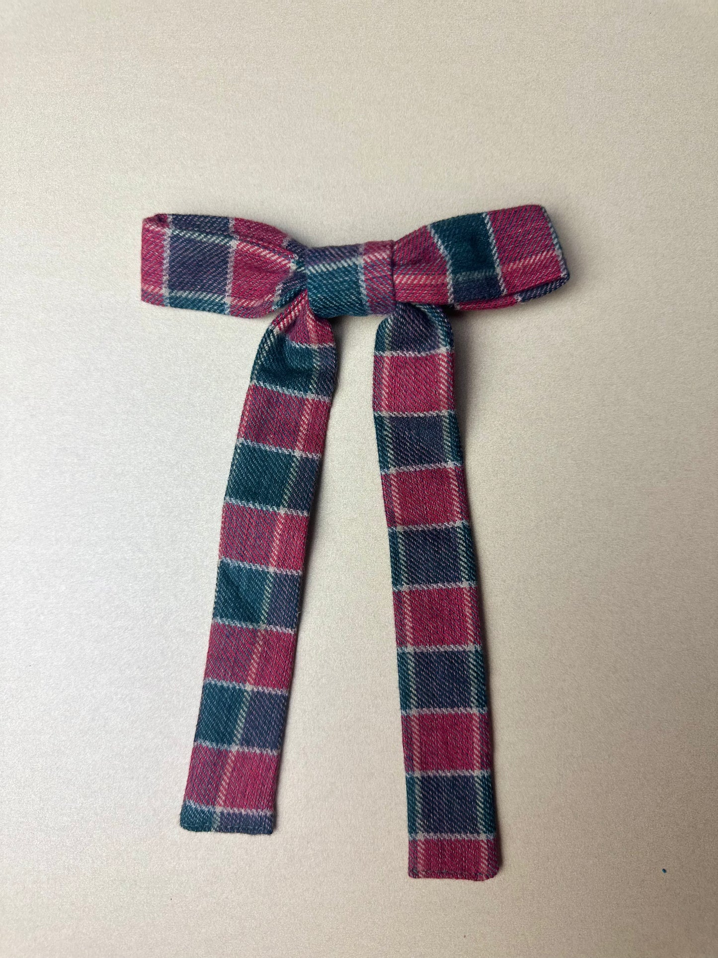 Holiday Plaid Bow Clip