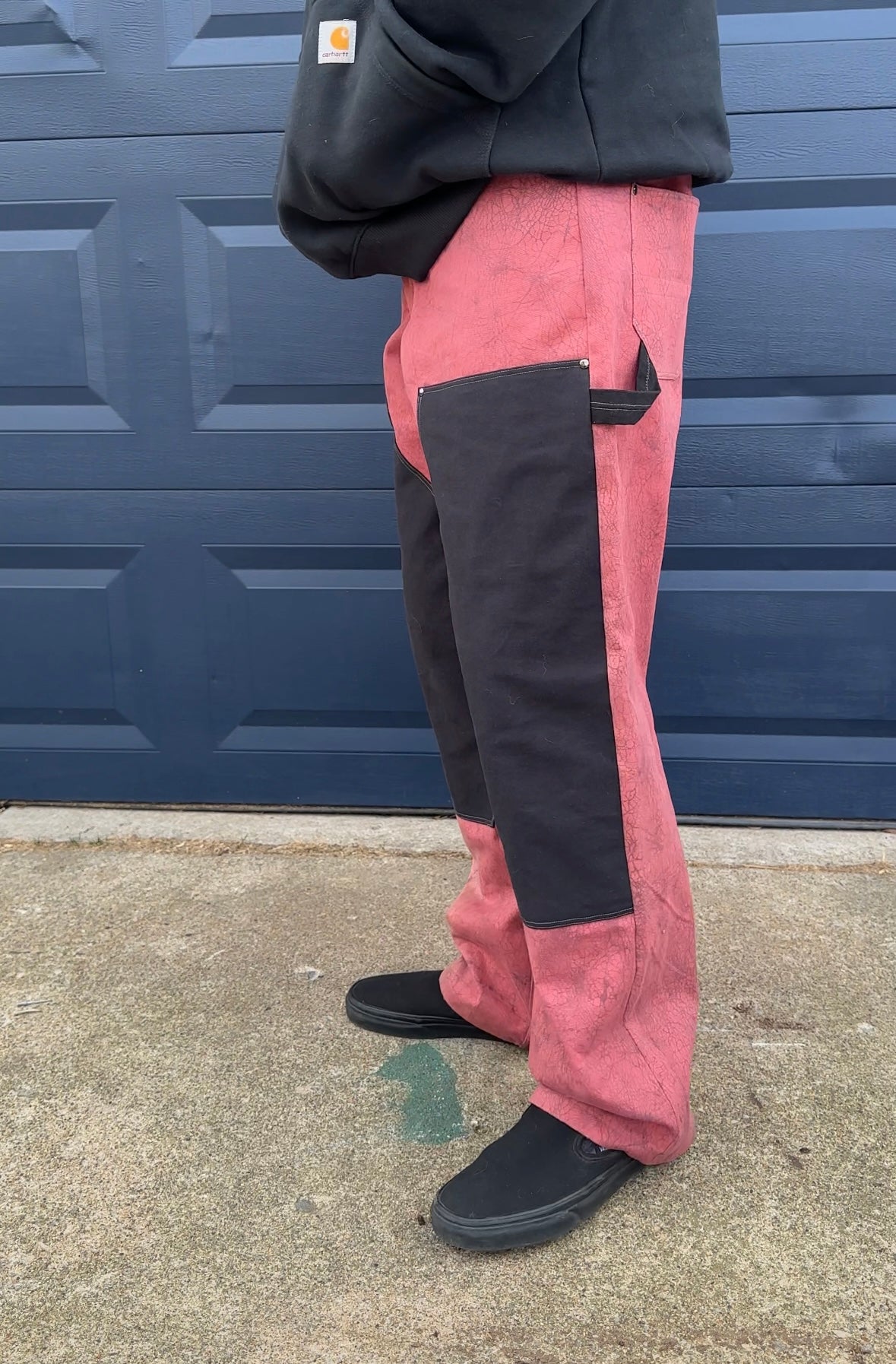 Crackle/Black Double Front Pants 33x32