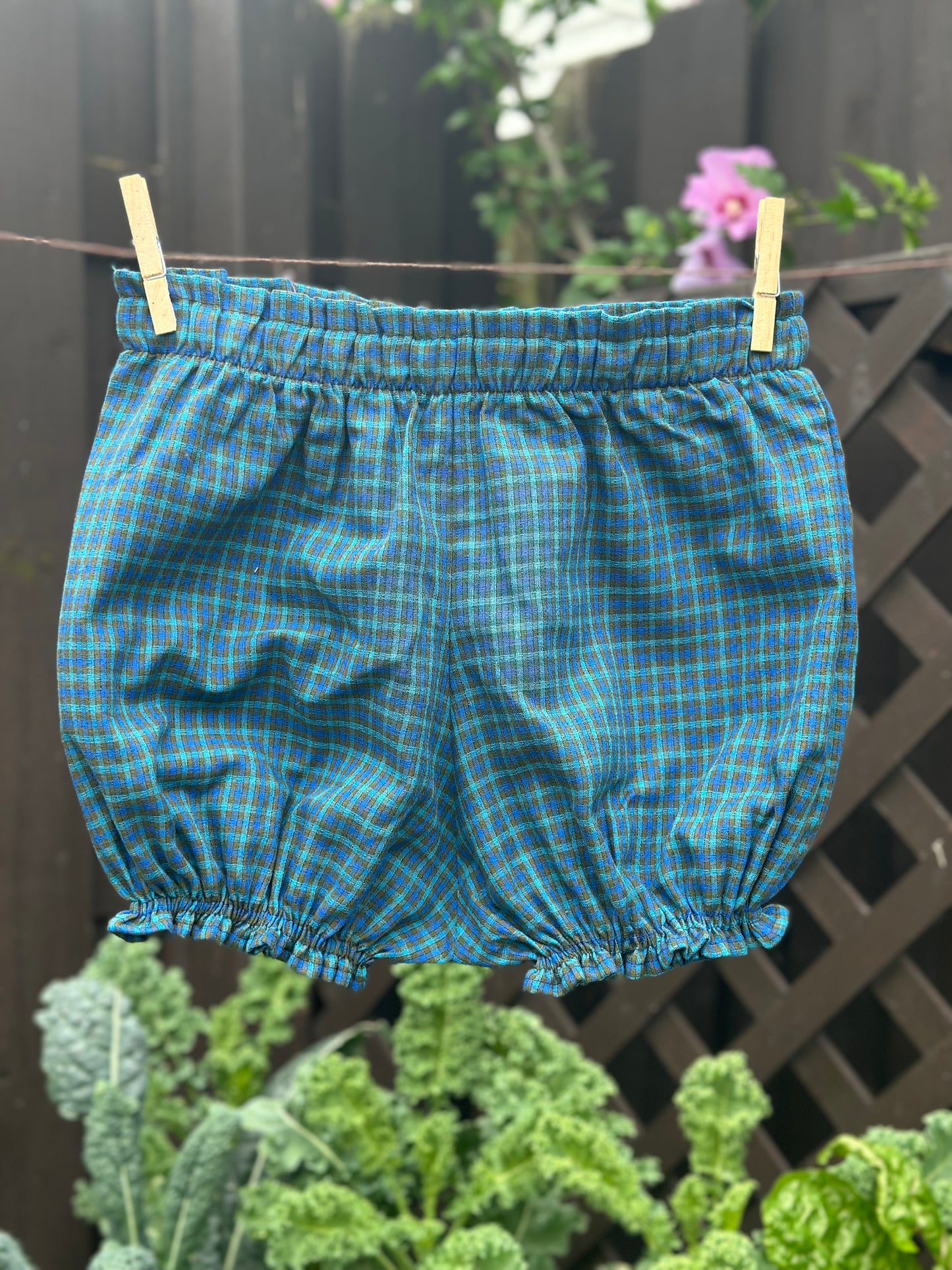 Blue/Green Plaid Bloomers (XS)