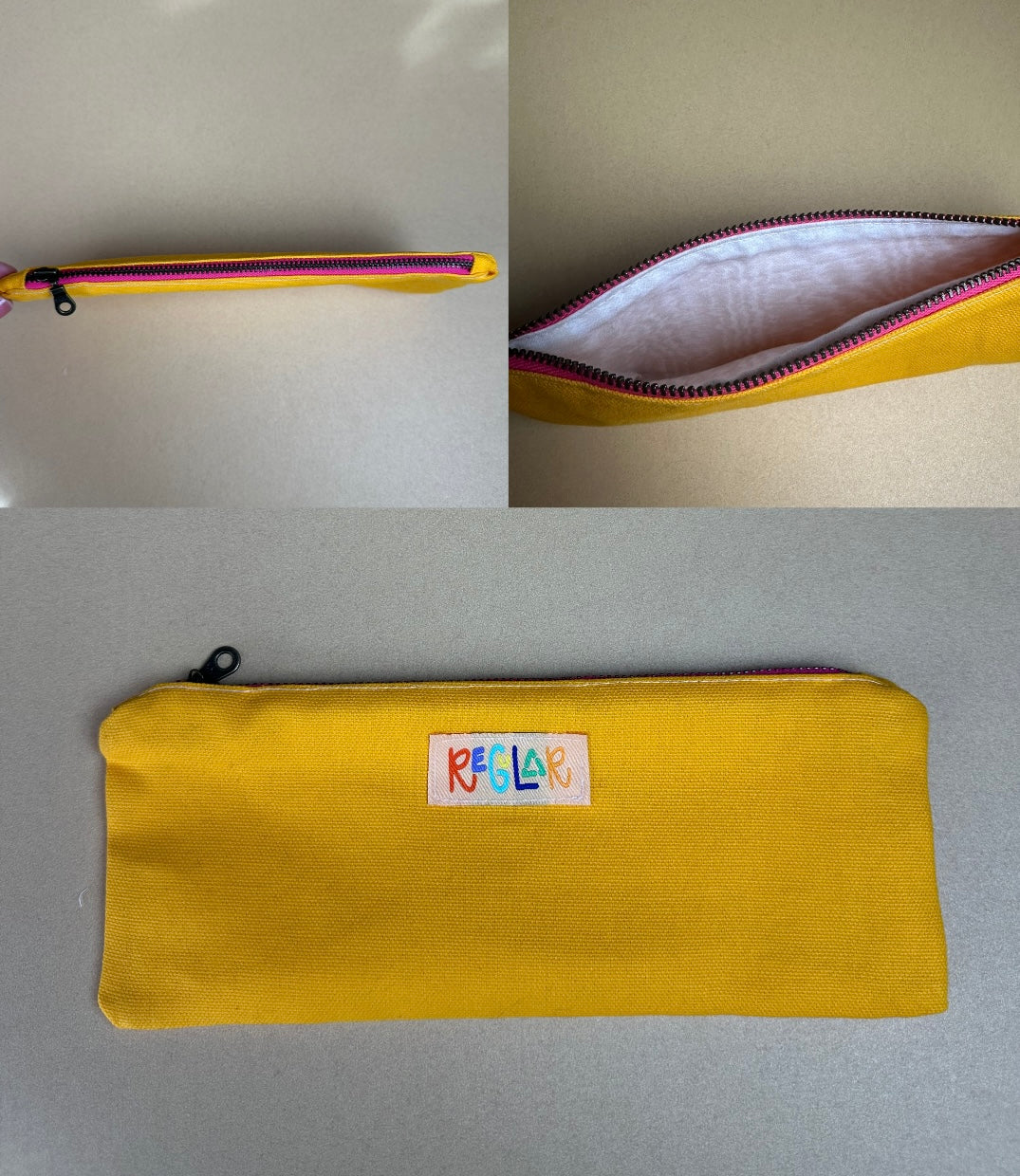 Yellow/Pink Small Zipper Pouch