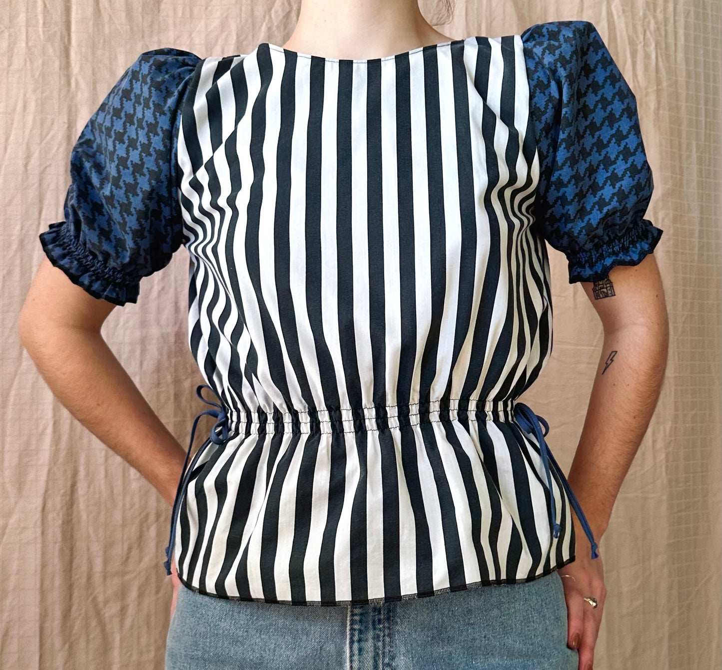 Striped Ruched Top