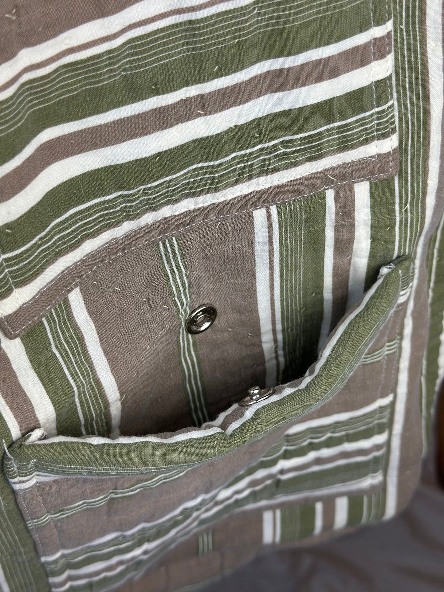 Striped Quilted Monster Tote