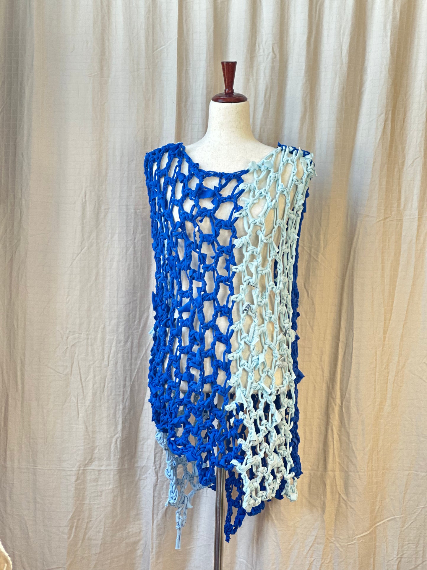 Two-Tone Blue Crochet Overlay