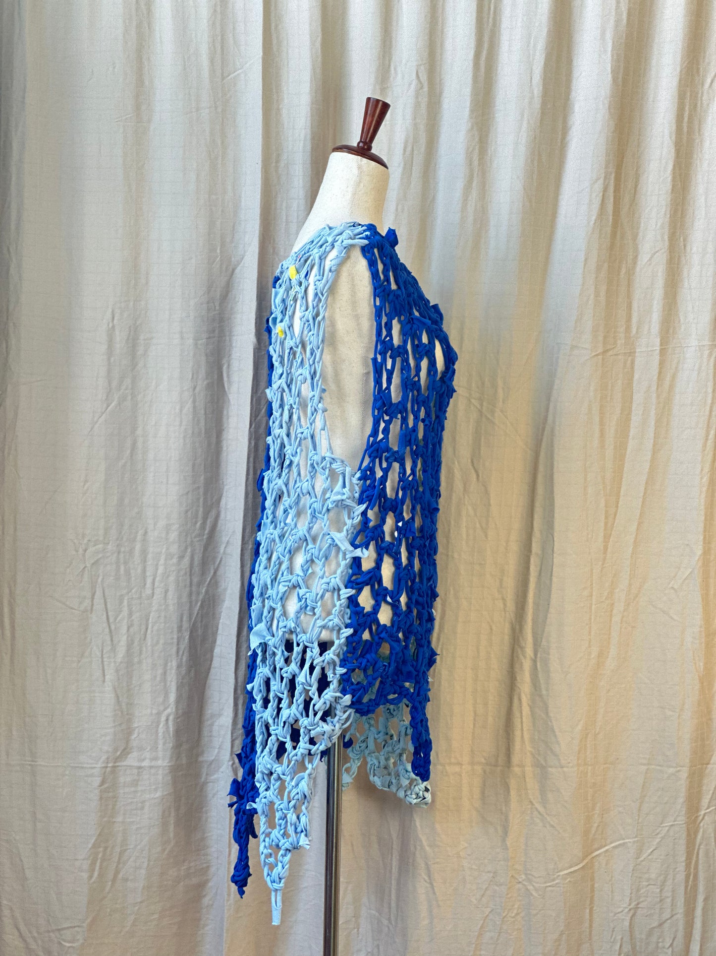 Two-Tone Blue Crochet Overlay
