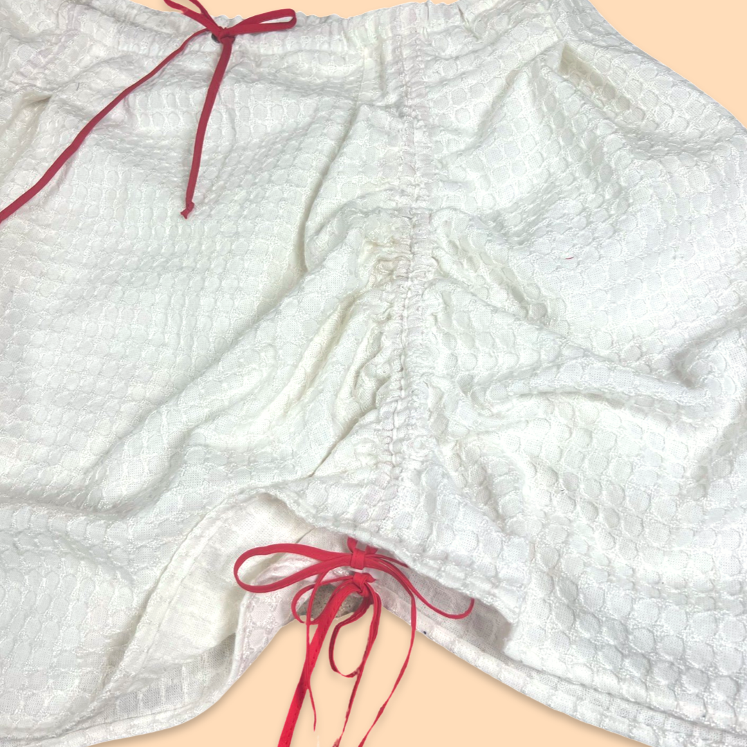 White/Red Parachute Skirt