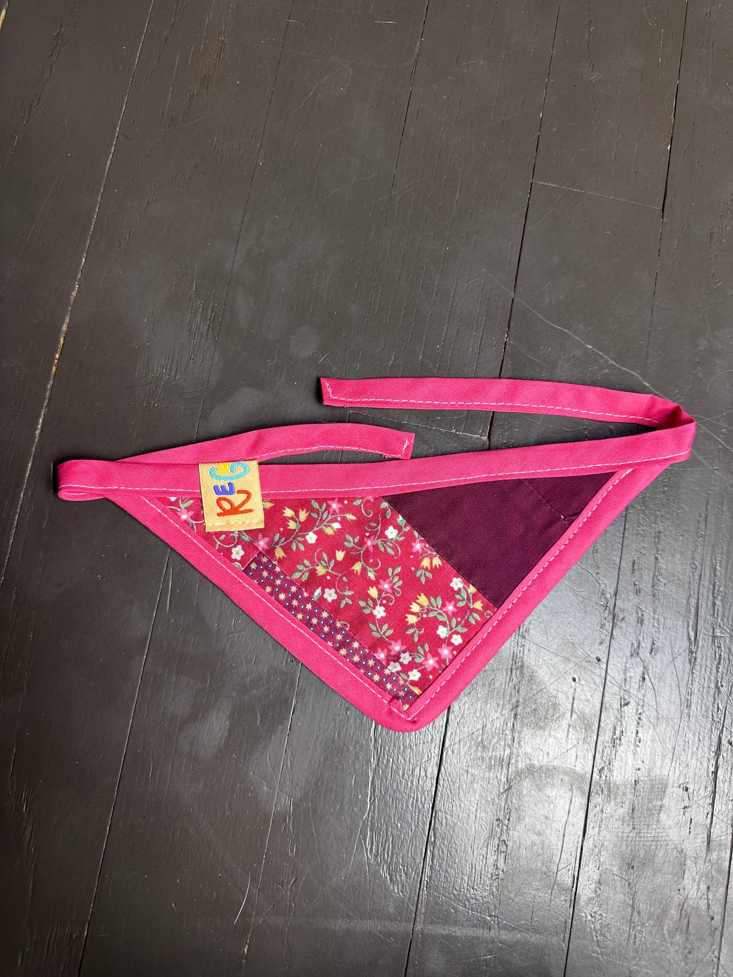 Berry Floral Dog Bandana (XS)