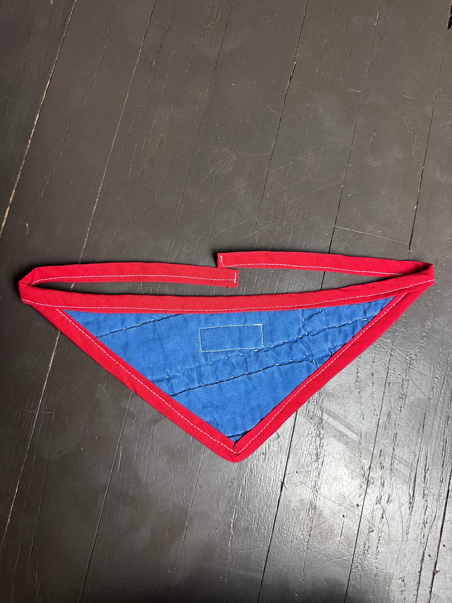 Red/Blue Quilted Dog Bandana (S)