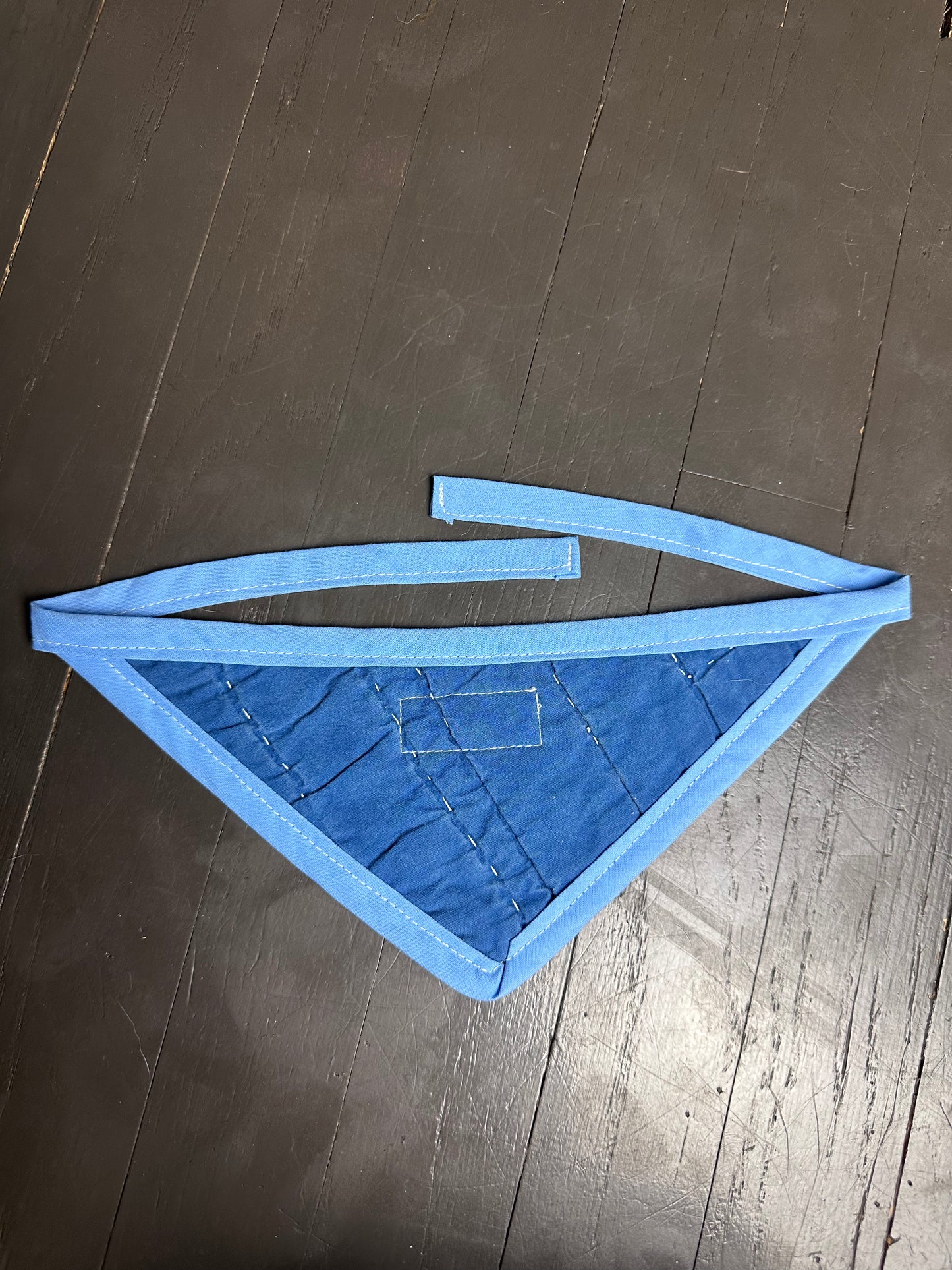Blue Plaid Dog Bandana (S)