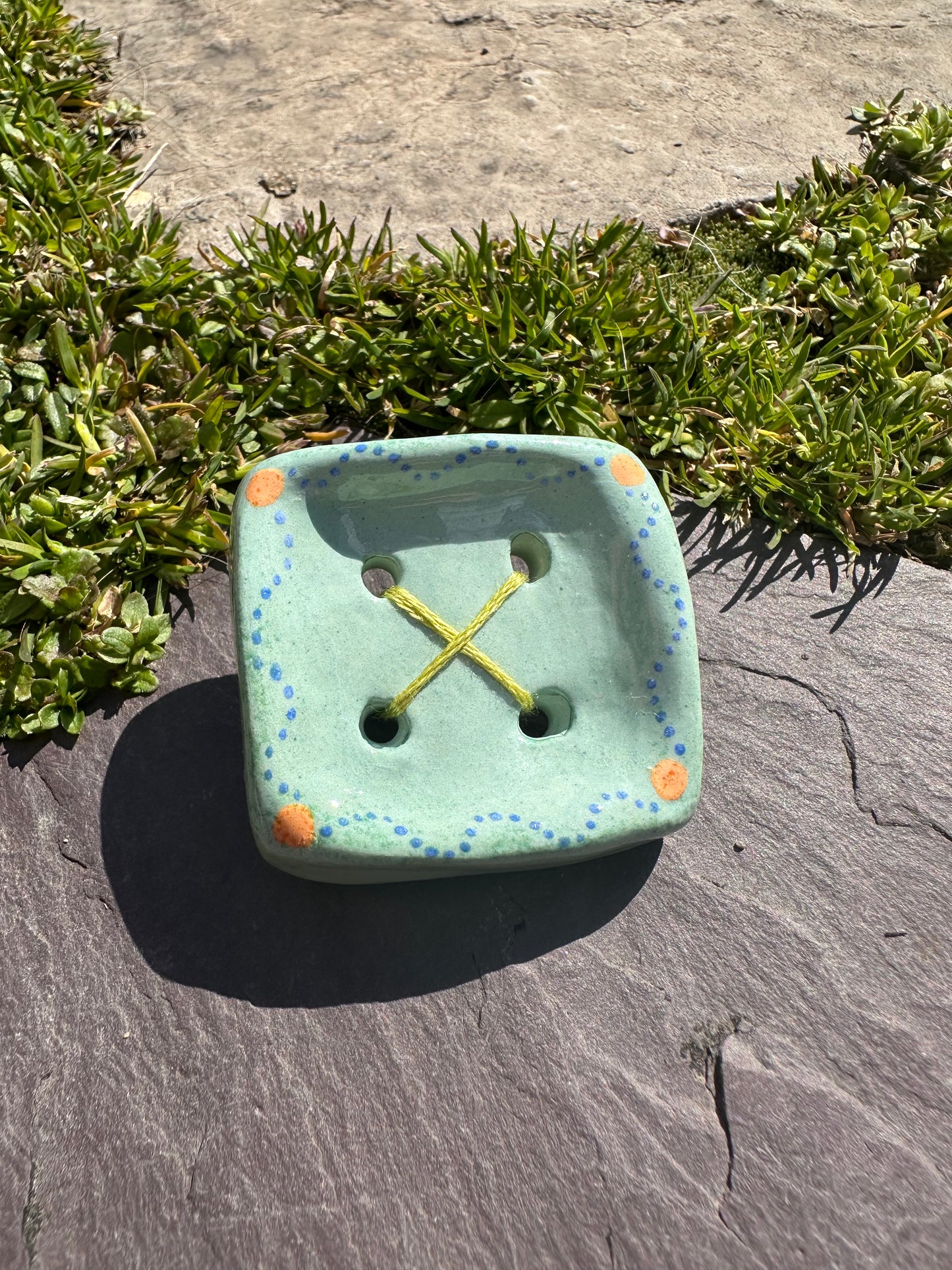 Ceramic Button Pin