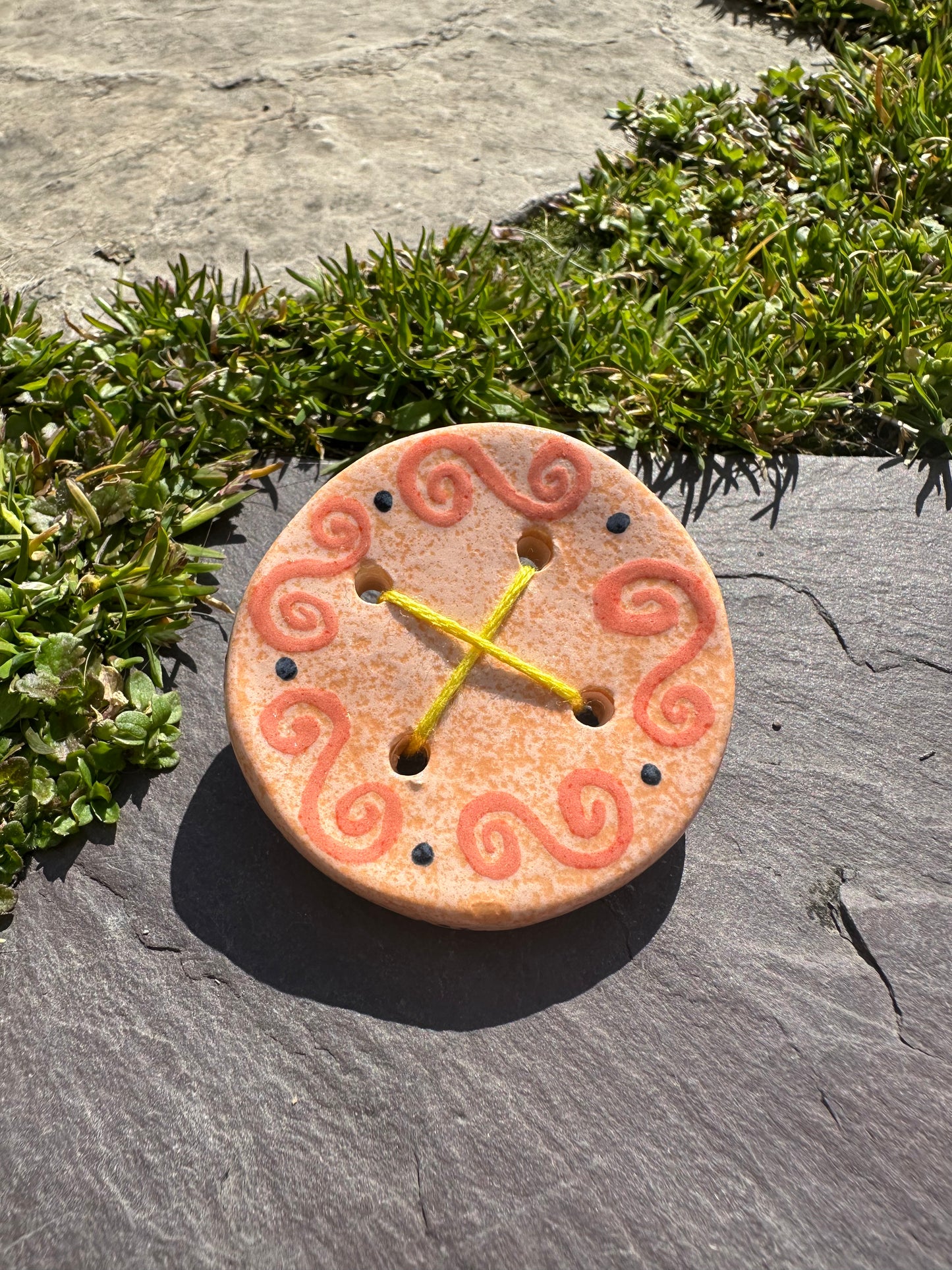 Ceramic Button Pin
