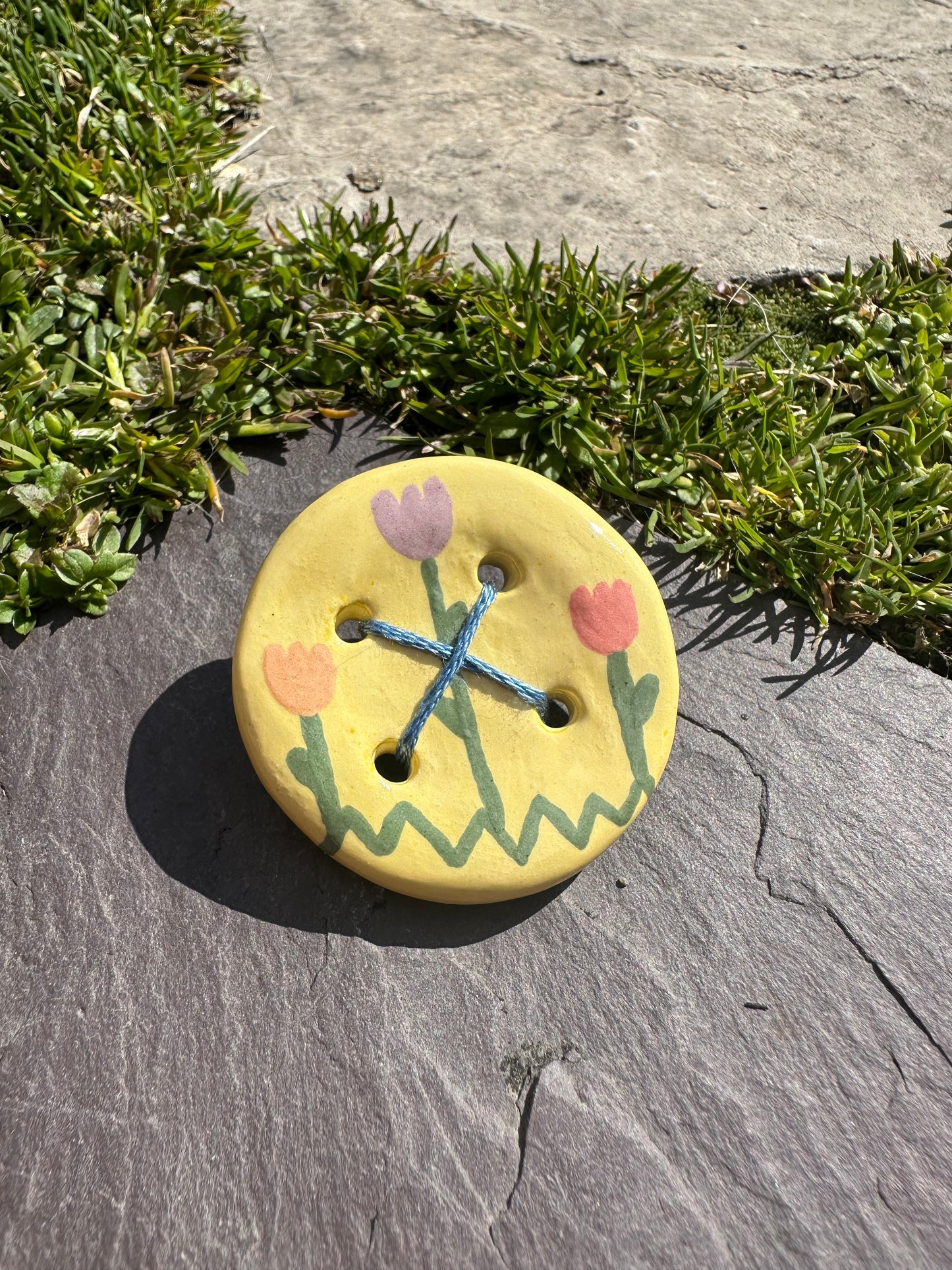 Ceramic Button Pin