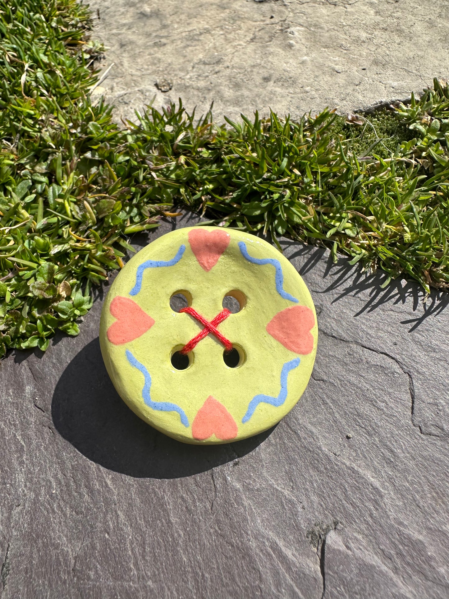 Ceramic Button Pin