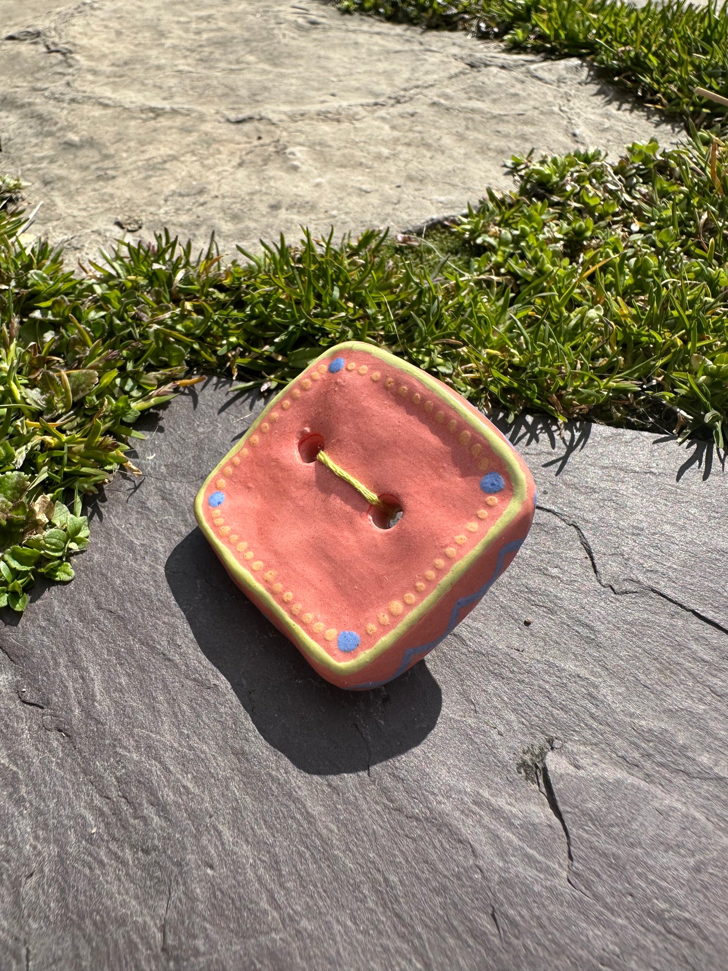 Ceramic Button Pin